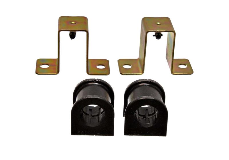 Ford Mustang Sway Bar Bushing Set - Front - Energy Suspension - OEM Style, Greaseable, with Base Plate, 27mm - Black - `94-`04